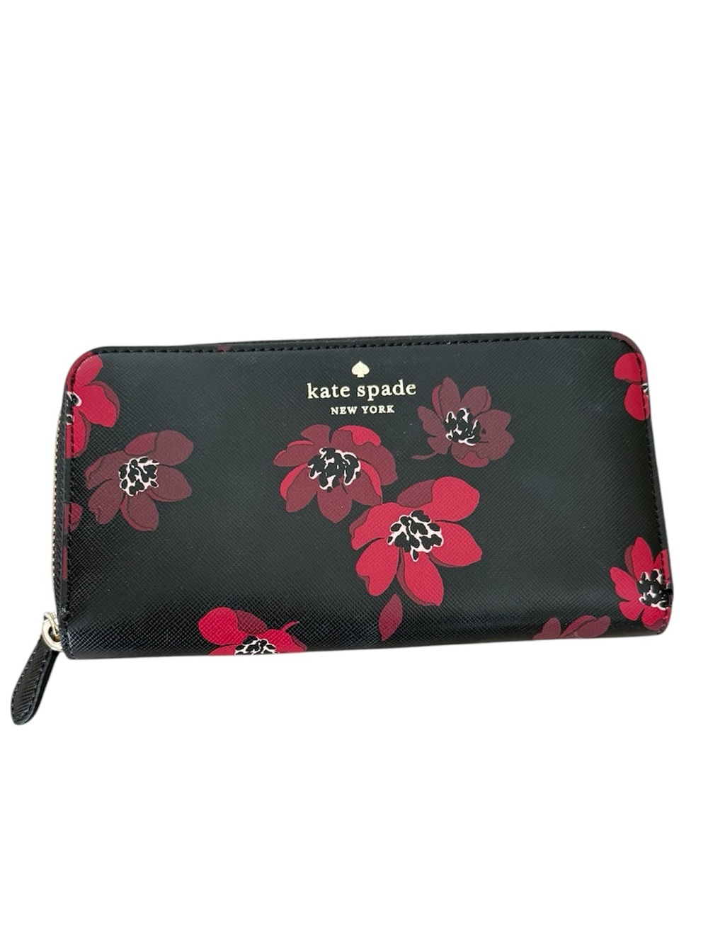Kate Spade Brynn Dancing Blooms Large Continental Wallet Full Zip Like New